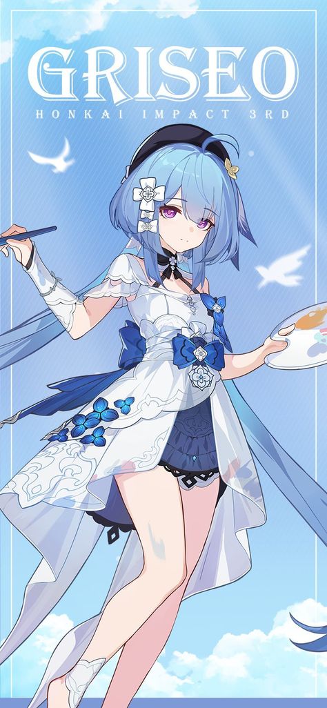 Griseo Wallpaper Griseo Honkai, Honkai Impact 3rd, Anime Inspired Outfits, Game Character Design, Honkai Impact, God Art, Girls Characters, Art Tutorials Drawing, Anime Inspired