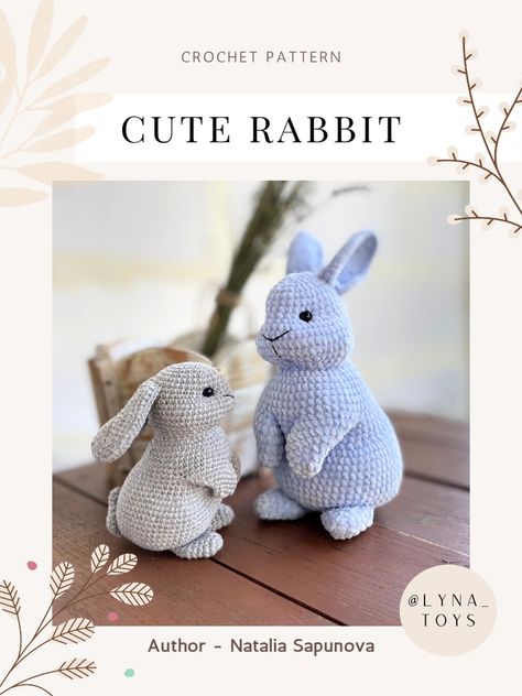 Crochet Rabbit Free Pattern, Rabbit Crochet Pattern, Crochet Bunnies, Stuff Toys, Rabbit Crochet, Tutorial Amigurumi, Crochet Bunny Pattern, Crochet Plush, Crochet Rabbit