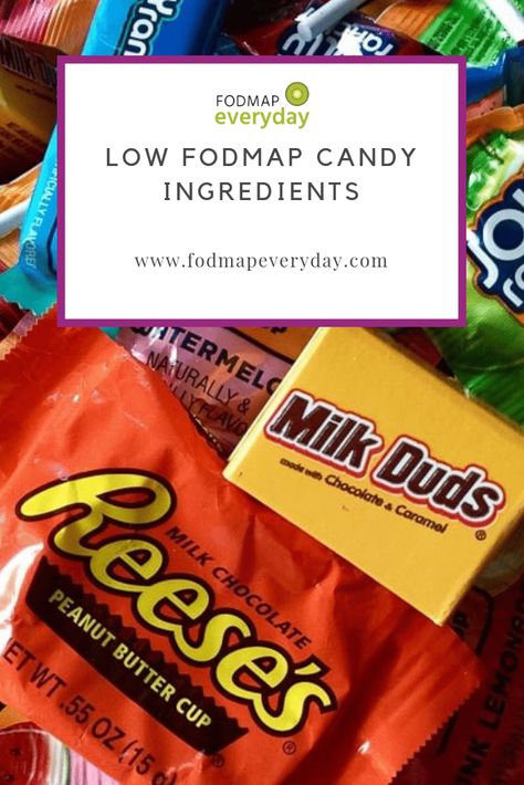 Low FODMAP Candy Ingredients - FODMAP Everyday Low Fodmap Store Bought, Low Fodmap Packaged Foods, Low Fodmap Spices, Low Fodmap Snack Recipes, Low Fodmap Sweets, Low Fructose Recipes, Low Fodmap Drinks, Low Fodmap Snacks Store Bought, Low Fodmap Dessert