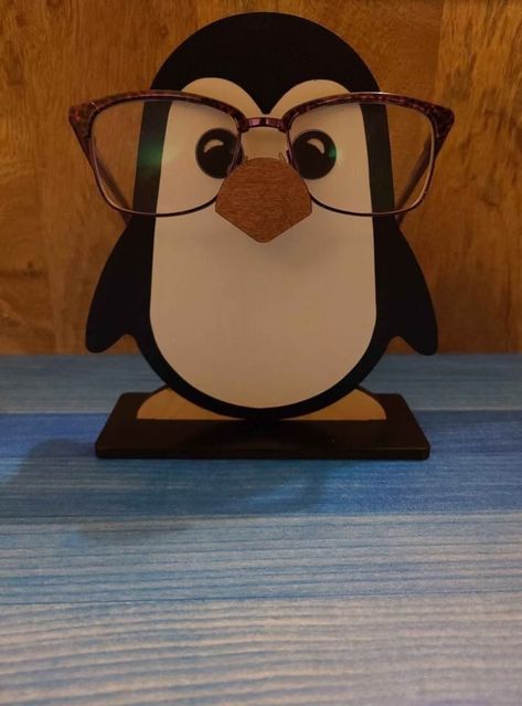 Buy Penguin Eye Glass Holder PDF DIGITAL DOWNLOAD for Lasers no Online in India - Etsy Eye Glass Holder Diy, Diy Glasses Holder, Eye Glasses Stand, Diy Penguin, Wooden Glasses Holder, Eye Glasses Holder, Eyeglass Holder Stand, Eye Glass Holder, Wood Projects Plans