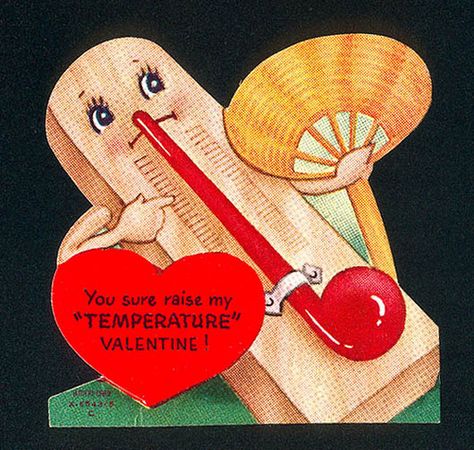 Vintage Valentine: Raise my temperature | Flickr - Photo Sharing! Childrens Valentines, Creepy Vintage, Valentine Images, Heart Vintage, Vintage Valentine Cards, Valentines Day Greetings, Retro Valentines, Vintage Valentine, My Funny Valentine