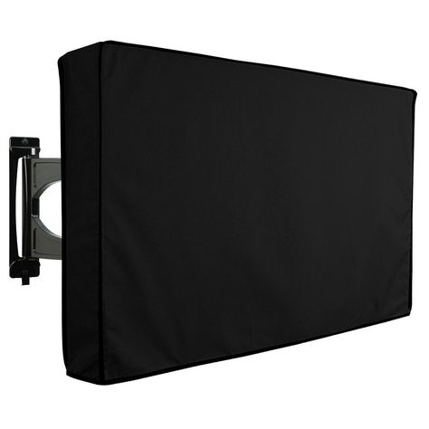 KHOMO GEAR 46 in. - 48 in. Black Outdoor TV Universal Weatherproof Protector Cover, Solid Outdoor Tv Cover, Outdoor Tv Enclosure, Tv Enclosure, Outdoor Tv Covers, Tv Covers, Plasma Tv, Television Set, Flat Panel Tv, Outdoor Tv