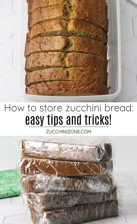 How to store zucchini bread by Zucchini Zone. Today we're talking about how to store zucchini bread. How long homemade zucchini bread lasts, how to freeze zucchini bread, and storing zucchini bread in the refrigerator. #howtostorezucchinibread #zucchinibread #howtofreezezucchinibread #quickbread #storingbread #freezingbread #refrigeratingbread #zucchini How To Freeze Zucchini Bread, Storing Zucchini, Store Zucchini, How To Freeze Zucchini, Homemade Zucchini Bread, Recipe Using Zucchini, Freezing Bread, Easy Zucchini Bread Recipes, Zucchini Recipes Baked