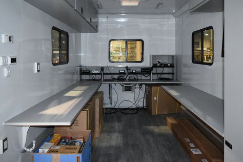 Mobile Office Trailers | New & Used for Sale | Craftsmen Industries Mobile Office Trailer, Emergency Communications, Mobile Command Center, Emergency Radio, The Salvation Army, Trailer Interior, Mobile Office, Office Solutions, Command Center