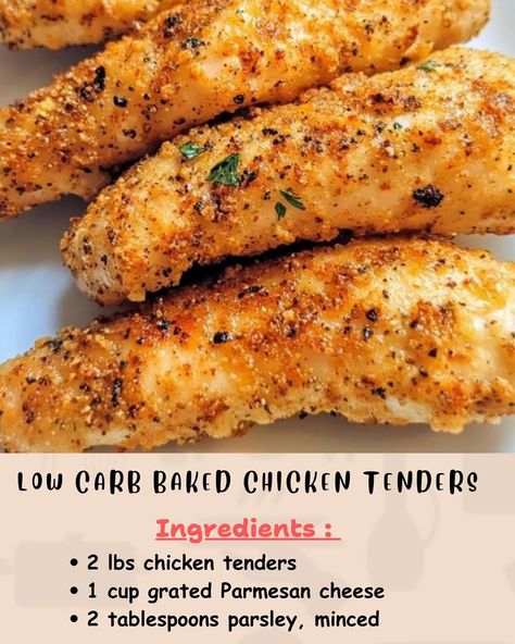 Low Carb Baked Chicken Tenders Ingredients 2 lbs chicken tenders 1 cup grated Parmesan cheese 2 tablespoons minced parsley 1 tablespoon dried oregano... Keto Oven Fried Chicken Tenders, Low Carb Baked Chicken Tenders, Parm Crusted Chicken Tenders, Easy Oven Baked Chicken Tenderloins, Easy Baked Chicken Tenders Recipes Oven, Baked Chicken Strips Oven Easy, Low Carb Chicken Tenderloin Recipes, Low Sodium Chicken Tenders, Healthy Chicken Tenders Recipes