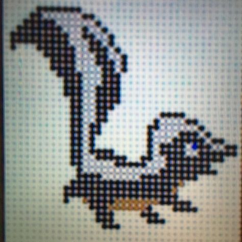 Skunk Cross Stitch Animals, Perler Bead Patterns, Bead Patterns, Perler Bead, Perler Beads, Plastic Canvas, Beading Patterns, Tattoo Quotes, Blankets