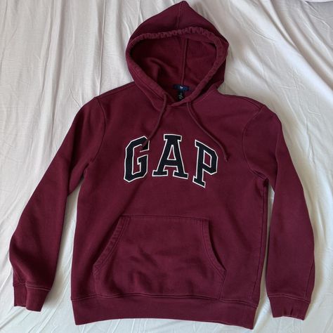 Gap burgundy hoodie with GAP logo on the front -... - Depop Burr Basket, Gap Pullover, Hoodie Gap, Burgundy Hoodie, Gap Sweatshirt, Gap Hoodie, Gap Logo, Xmas List, Cozy Hoodie