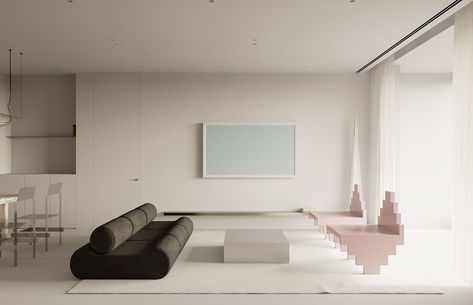 Minimalist homes demonstrate the idea that less is more, a rebellion against the excess and overstimulation of the modern world. These two ultra-minimalist home concepts prioritize form above all else, creating succinct artistic spaces that don’t compromise their design message. Gallery white backdrops and sparsely decorated perimeters showcase each item of furniture as an intriguing […] White Radiator Covers, Ultra Minimalist, Minimalist Homes, Modern Minimalist House, Minimalist Dining Room, Soft Minimalism, Minimalist Interior Style, Minimalist Home Interior, Minimalist House Design