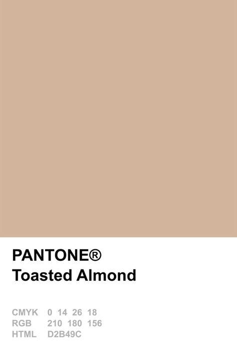 Toasted Almond PANTONE The Words, Almond, Red, White, Color