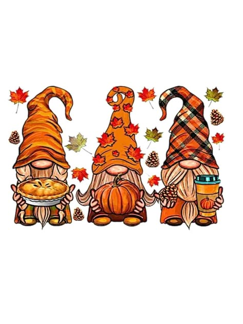 Thanksgiving Gnome, Fall Gnomes, Gnome Pictures, Fall Clip Art, Fall Canvas Painting, Fall Gnome, Fall Canvas, Embroidery Wall Art, Diamond Art Painting