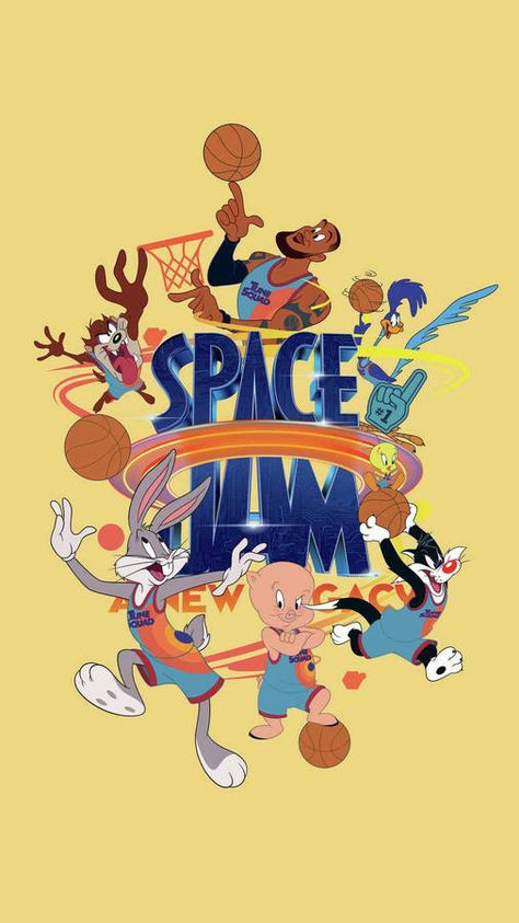 Wallpaper Iphone Space, Space Jam Wallpaper, Lakers Wallpaper, Looney Tunes Space Jam, Looney Tunes Wallpaper, Dope Wallpaper Iphone, Bola Basket, Western Wallpaper Iphone, Looney Tunes Cartoons