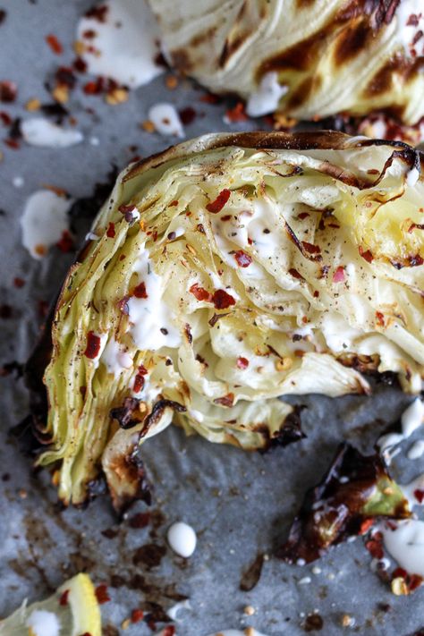 Baked Salad Cabbage, Baked Cabbage Salad, Roast Cabbage Recipe, Cabbage Recipe Roasted, Baked Cabbage With Burrata, Cabbage Roasted In Oven, Charred Cabbage Recipe, Roasted Cabbage Salad Recipes, Roast Cabbage Steaks