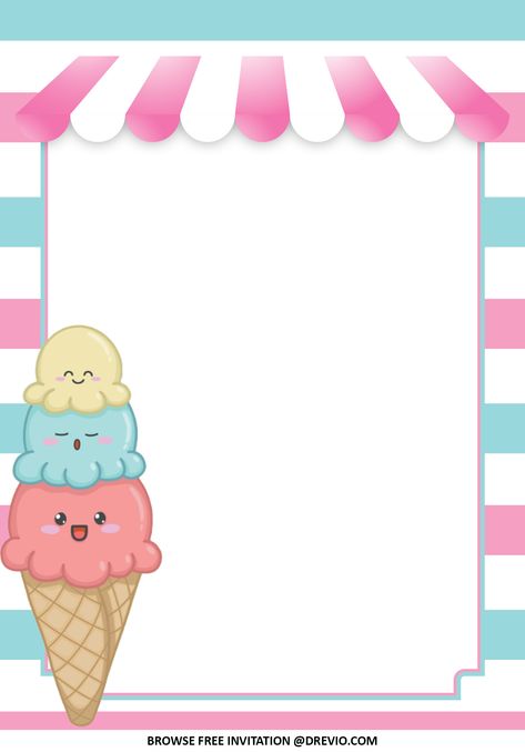 Nice Ice Cream Themed Baby Shower Invitations + Party Ideas It is a sunny day!  Ice cream is a delicious dessert. Friends. Laughter. There will also be particular memories made. Summertime is best celebrated with an ice cream party. You'll have the best ice cr... Ice Cream Theme Birthday Party, Invitaciones Candy Land, Ice Cream Party Ideas, Ice Cream Printable, Ice Cream Birthday Party Invitations, Ice Cream Party Invitations, Ice Cream Invitation, Ice Cream Party Theme, Ice Cream Party Decorations