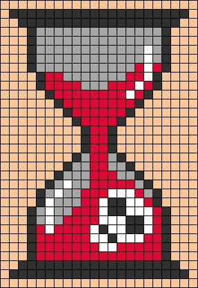 Alpha pattern #60575 | BraceletBook Pixel Art Pattern For Crochet, Pixel Art Grid Easy Small Cute, Hazbin Hotel Pixel Art Grid, Cool Pixel Art Grid, Halloween Pixelart, Pixel Art Reference, Small Pixel Art Grid, Scary Pixel Art, Halloween Alpha Pattern