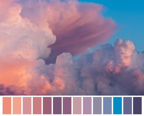 Saw this on tumblr, thought it would make a really pretty eyeshadow palette - Imgur Digital Painting Tutorials, Color Studies, Drawing Tutorials, Colour Schemes, Color Pallets, Color Swatches, The Clouds, Color Theory, 그림 그리기