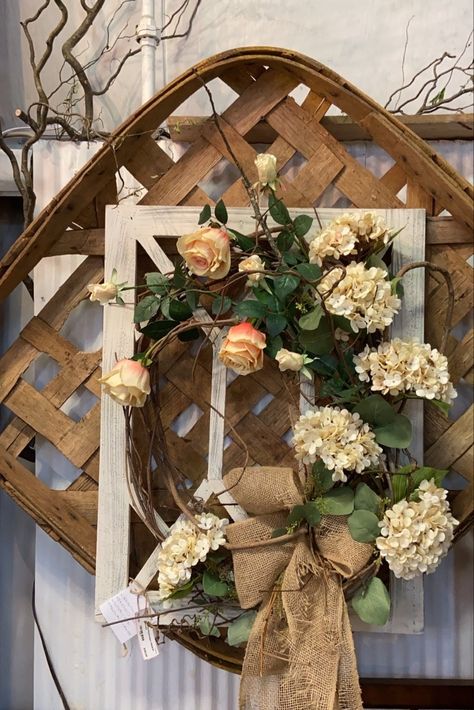 One of our featured vendors, Back Alley Pickers, has an eye for design! Back Alley, Primitive Antiques, An Eye, Grapevine Wreath, Hoop Wreath, Grape Vines, North Carolina, Home Decor, Design