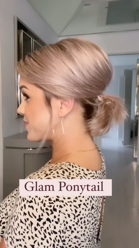 Ponytail On Short Hair, Wedding Hair Updo, Messy Bun For Short Hair, Short Hair Updo Tutorial, Short Hair Ponytail, Short Ponytail, Hair Updos Tutorials, Short Hair Up, Back Combing