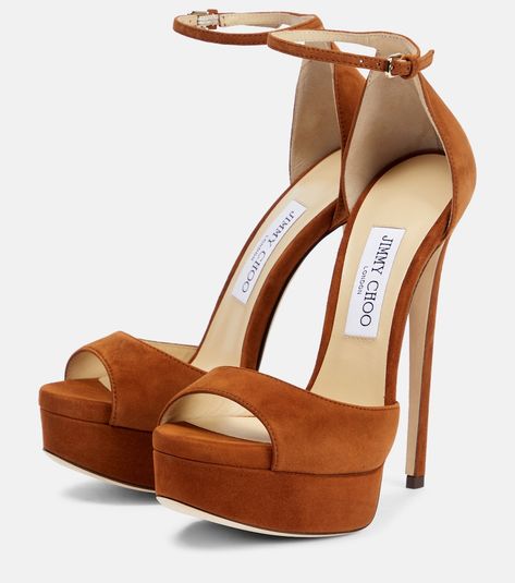 Jimmy Choo Max 150 suede sandals Jimmy Choo Max 150, Heels Fashion, Fashion High Heels, Suede Sandals, Jimmy Choo, High Heels, Sandals, My Style, Heels