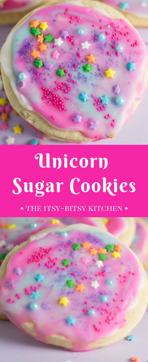 Easy Unicorn Cookies, Unicorn Cookies Decorated, Unicorn Recipes, Unicorn Sugar Cookies, Unicorn Poop Cookies, Unicorn Food, Confetti Cookies, Unicorn Treats, Unicorn Desserts