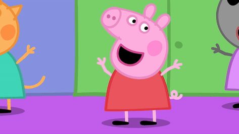 peppa pig dancing GIF by eOneFilms Peppa Pig Dancing, Peppa Pig Full Episodes, Peppa Pig Videos, Peppa Pig Stickers, Peppa Pig Memes, Peppa Pig Cartoon, Peppa Pig Teddy, Pepper Pig, Pig Logo