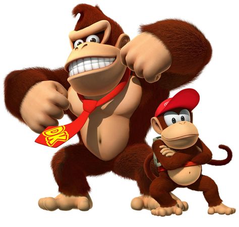 Donkey Kong & Diddy Kong Donkey Kong Party, Donkey Kong Country Returns, Nintendo Tattoo, Don King, Happy Wheels, Diddy Kong, Donkey Kong Country, Nintendo Characters, Space Invaders