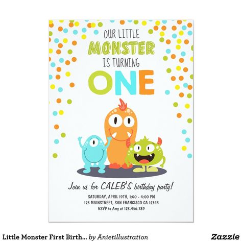 Monster Birthday Party Invitations, Monster Party Invitations, Monster First Birthday, Monster Birthday Party, Imprimibles Halloween, Monster Birthday Invitations, Little Monster Birthday, Monster 1st Birthdays, Boys First Birthday Party Ideas