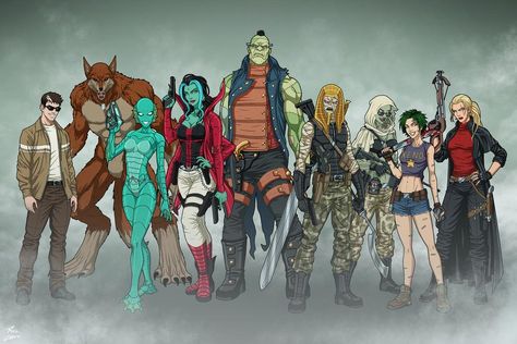 Creature Commandos (Earth-27) by phil-cho on DeviantArt Creature Commandos, Earth 27, Phil Cho, Grant Morrison, Monster Squad, Justice League Dark, Real Monsters, Tv Tropes, Dc Villains