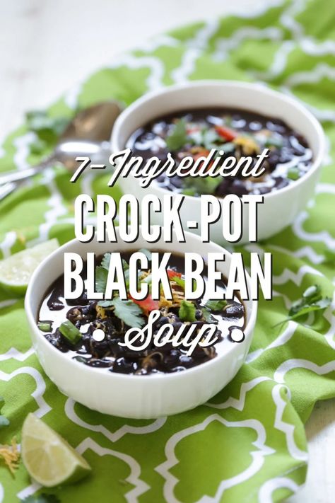 Soup Crock Pot, Black Bean Soup Recipe, Dried Black Beans, Black Bean Soup, Crock Pot Soup, Crock Pot Cooking, Bean Soup, Live Simply, Yellow Onion