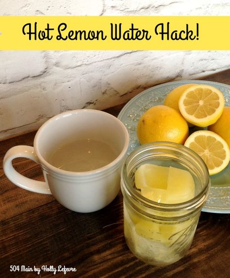 Healthy habits are important and this hot lemon water hack makes starting your day off right very easy. Lemon Water Recipe, Hot Lemon Water, Homemade Detox Drinks, Lemon Health Benefits, Lemon Diet, Homemade Detox, Lemon Water Benefits, Natural Detox Drinks, Lemon Benefits