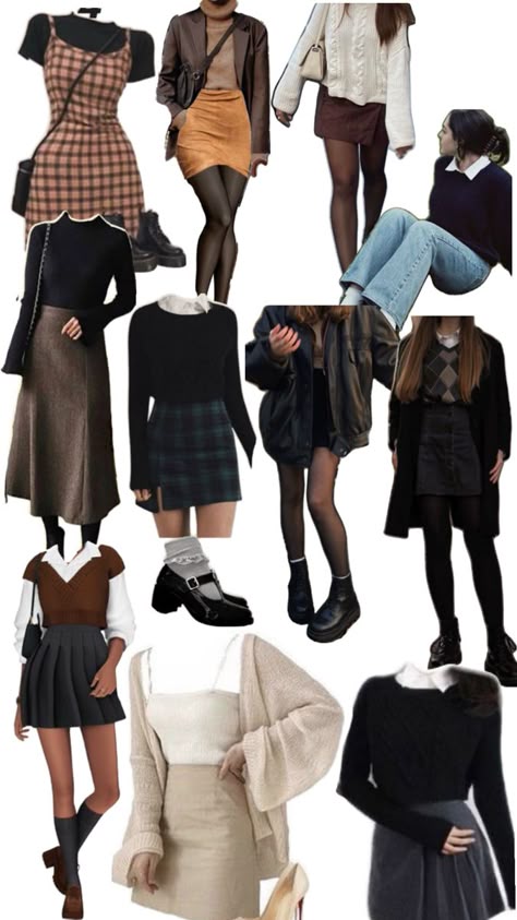 Academia Aesthetic Outfit Plus Size, Academia Outfits Plus Size, Dark Academia Outfit Plus Size, Plus Size Dark Academia, Aesthetic Outfits Plus Size, Aesthetic Closet, 6th Form Outfits, Form Outfits, Dark Academia Goth