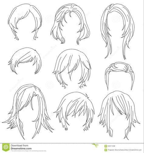 Aesthetic Design Drawing, Female Hairstyles, Draw Hair, Female Drawing, Cartoon Hair, Drawing Stencils, Hair Sketch, Women Body, Woman Illustration