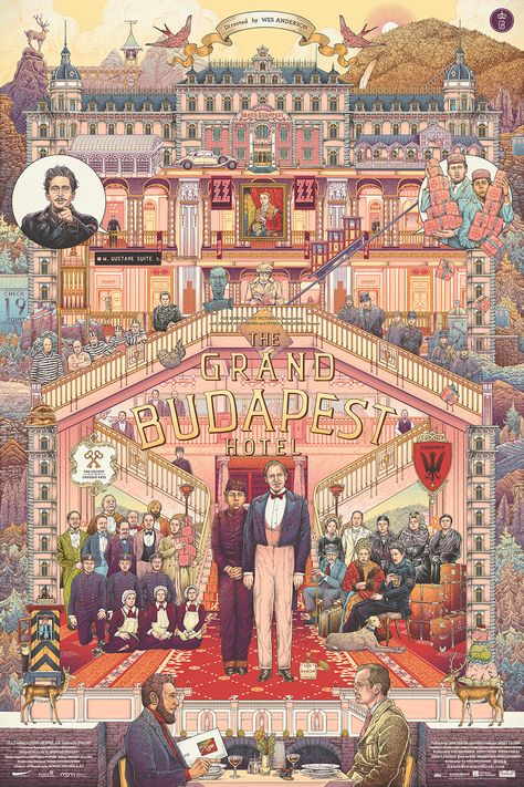 Budapest Hotel Poster, Grand Budapest Hotel Poster, Hotel Poster, The Grand Budapest Hotel, Wes Anderson Movies, Iconic Movie Posters, Grand Budapest, Grand Budapest Hotel, Budapest Hotel