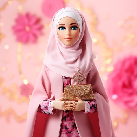 Barbie Girl as Muslim, Muslim Barbie Girl, Barbie Girl Muslim Hijab Barbie, Hijabi Barbie, Girl Muslim, Muslim Outfit, Girl Barbie, Muslim Style, Barbie Girl, Barbie Fashion, Beautiful Dolls