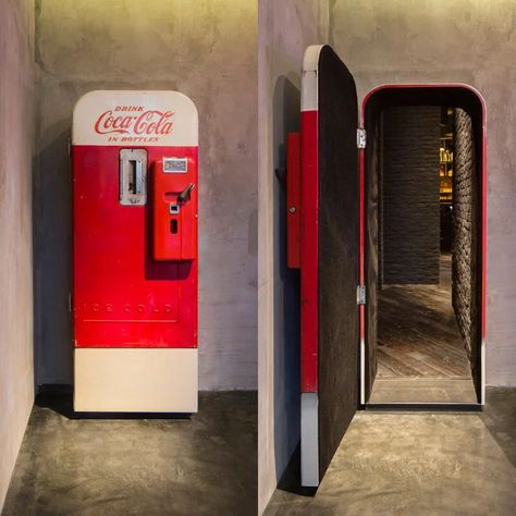 Genius Bar, Coke Machine, Secret Passage, Speakeasy Bar, Ultimate Man Cave, Gustave Eiffel, Secret Passageways, Hidden Bar, Vintage Coke