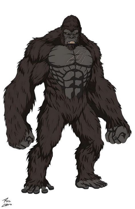 Kong Drawing, King Kong Skull Island, Gorilla Art, Godzilla Art, Models Without Makeup, Kong Art, Photos Of Models, Monster Verse, Phil Cho