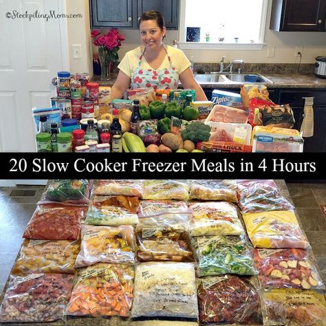 Freeze Meals, Best Freezer Meals, Freezer Dinners, Slow Cooker Freezer Meals, Freezable Meals, Freezer Meal Planning, Slow Cooker Meals, Make Ahead Freezer Meals, Healthy Freezer Meals