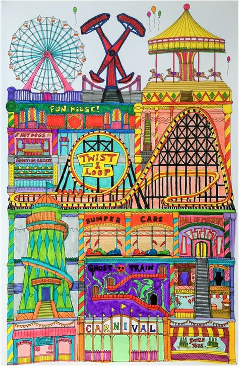 Vertical Worlds by Abi Daker -  Colour with Claire Colouring Book Reviews Colouring Book, Colouring Books, Book Reviews, Adult Coloring Books, Adult Coloring, My Favourite, Over The Years, Coloring Books, Books