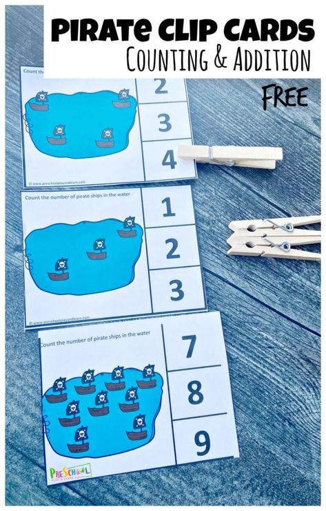 Boat Math Activities Preschool, Pirates Activities Preschool, Pirate Maths Activities, Pirate Theme Preschool, Pirate Activities Preschool, Pirates Preschool, Pirate Activity, Preschool Pirates, Pirate Maths