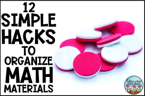 12 great tips for organizing all the math manipulatives and materials in your classroom. This post contains quick tips to repurpose things you already have, cheap items you can purchase to give you more bang for your buck, and other ways you can organize math materials. Organize cubes, counters, dice, cards, and other math manipulatives in your classroom! #mathmanipulatives #math #classroomorganization #organization Ideas For Organizing, Tips For Organizing, Math Blocks, Math Organization, Math Materials, Math Manipulatives, Can Organizer, Classroom Organization, Simple Tricks