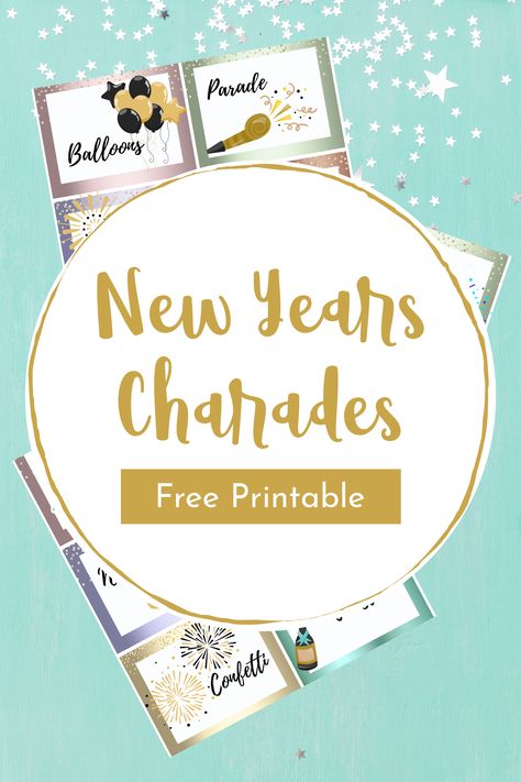 Staying home for New Years? Usually we munch on finger foods, watch movies, and play games. If that sounds like your kind of New Year’s Eve, grab this Printable New Years Charades Game and add to the fun! New Year’s Eve Charades, New Years Eve Games, Charades Game, Eve Game, Free Printable Games, Kids Groups, Printable Game, Fun Family Activities, Game Cards