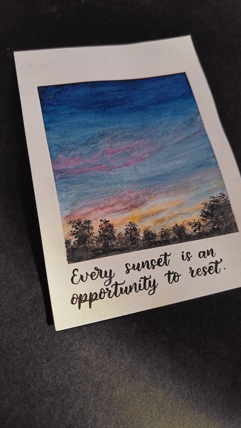 "Every Sunset is an opportunity to reset." #skypainting #watercolours #paintings #artwork #journaling #sunset #skyreference #aestheticskies Sunset Journal Ideas, Sunset Sky Painting, Bulletin Journal, Doodle Quotes, Simple Drawings, Bulletin Journal Ideas, Paintings Artwork, Sky Painting, Creative Corner