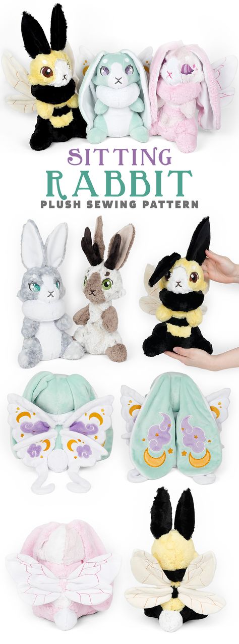 Stuffy Template, Cute Plushies Sewing Patterns, Beginner Plush Sewing Pattern, Squishmallows Pattern, Rabbit Plush Pattern, Free Plush Sewing Patterns, Bunny Plush Pattern, Free Patterns Sewing, Diy Halloween Doll