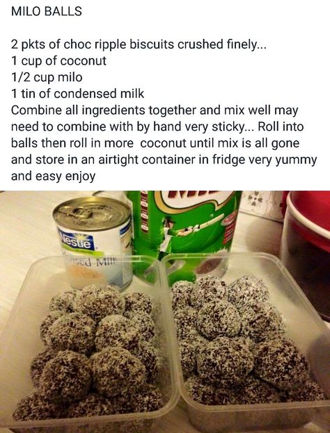 These are the best!! Milo Recipe, Lunchbox Treats, Slices Recipes, Kids Meals, Cooking And Baking, Sweet Recipes, Food Inspiration, Christmas Food, Baking Recipes