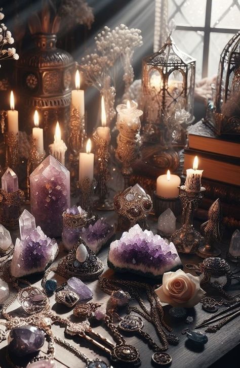 Collector Aesthetic, Summer Witch, Crystal Aesthetic, The Dark Crystal, Chapter 3, Knights, Witch, Amethyst, Herbs