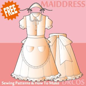 Costume illustration list | DRCOS Patterns & How To Make Drcos Patterns, Outfit Sewing Pattern, Sewing Pattern Free, Link Costume, Apron Pattern Free, French Maid Dress, Free Cosplay, Dress Sewing Patterns Free, Japanese Sewing Patterns