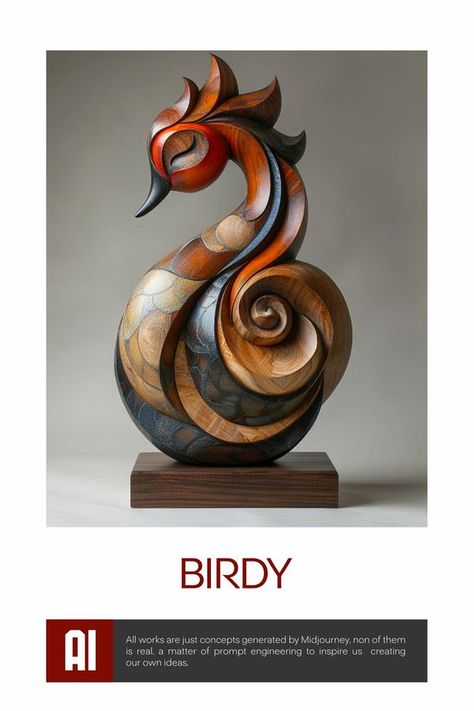 Abstract Wood Sculpture, Abstract Wood Carving, Woodcarving Ideas, Wood Carving Art Sculpture, Clay Birds, Wonder Art, Clay Animals, Gourd Art, Wood Carving Art