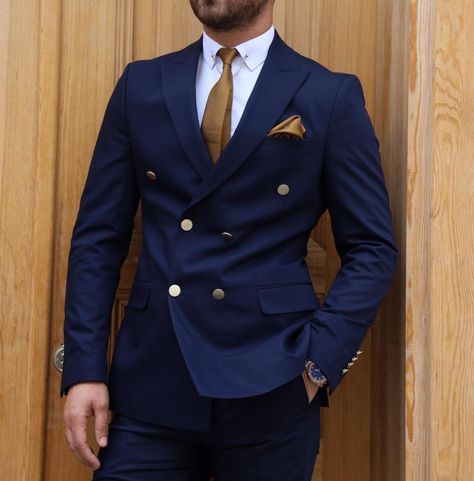 Navy Blue Double Breasted Blazer Men, Men Suit Designs Indian Style, Double Brest Suit Men Wedding, Navy Blue Double Breasted Suit Men, Blue Double Breasted Suit Men, Blue Coat Pant Men, Mens Suits Style Modern Classy, Double Breasted Pinstripe Suit, Graduation Suit