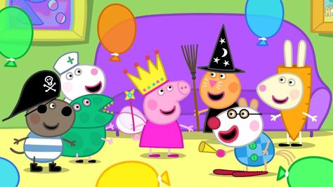 Peppa Pig Dancing, Peppa Pig Halloween, Heo Peppa, Pig Halloween, Peppa Pig Wallpaper, Pig Wallpaper, Pig Illustration, Star Spangled Banner, Crayon Box