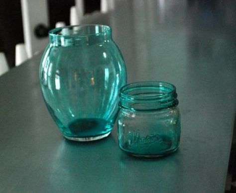 Tinted Mason Jars, Colored Mason Jars, Blue Mason Jars, Fall Fest, Mason Jar Crafts, Diy Vintage, Canning Jars, Jar Crafts, Crafty Craft