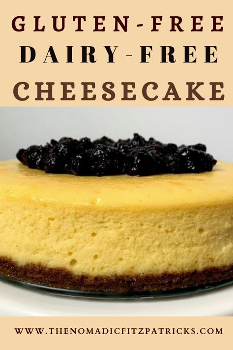 Gluten-Free & Dairy-Free Cheesecake Dairy Free Cheesecake Recipe, Dessert Cheesecake, Dairy Free Cheesecake, Stomachache, Lime Pie Recipe, Dairy Free Treats, Cheesecake Recipes Classic, Gluten Free Cheesecake, Fruit Compote